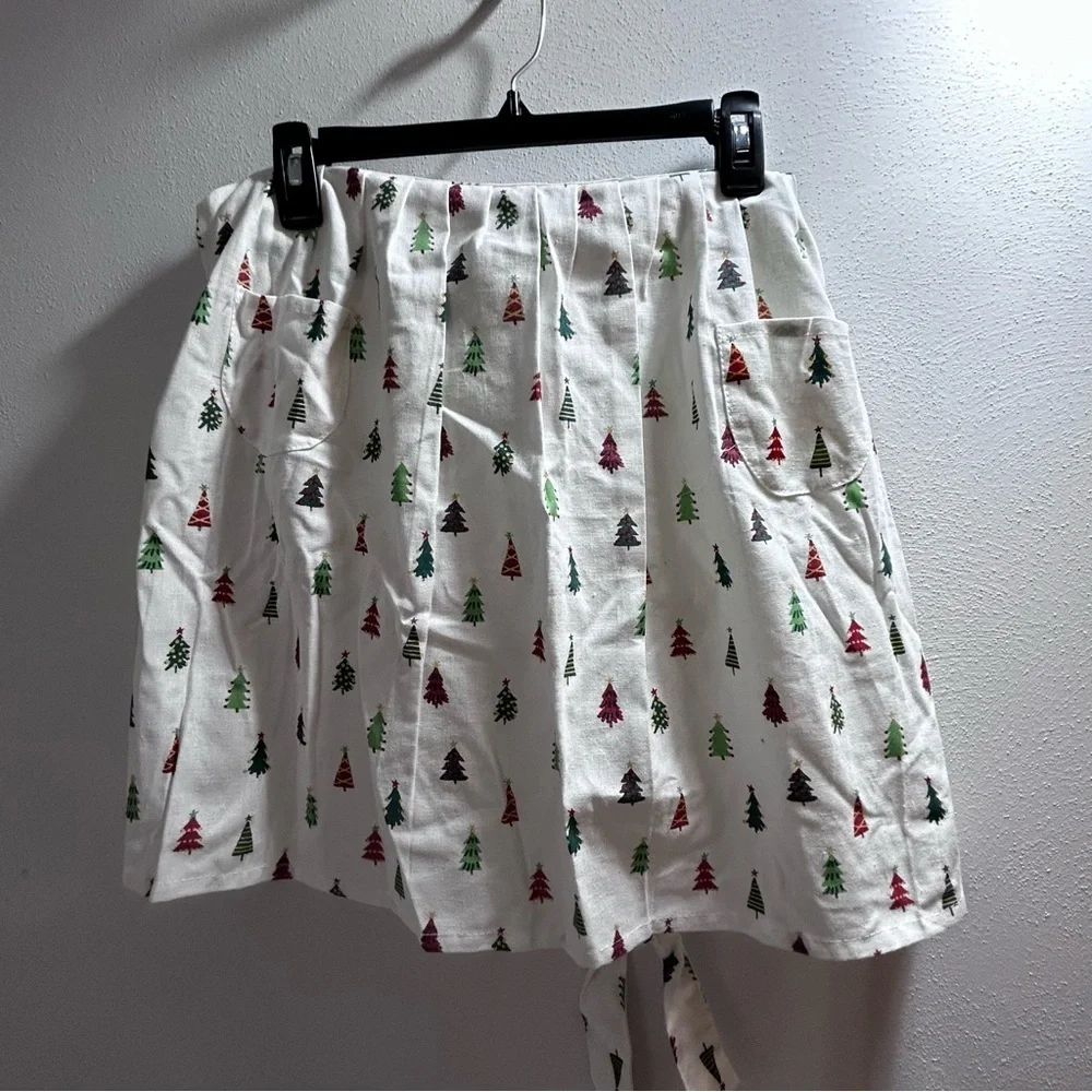 Holiday Tree Pattern Kitchen Baking Cooking Apron